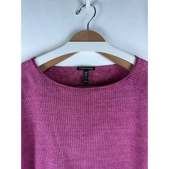 Women's Eileen Fisher Linen Sweater Pink Size XL - Picture 2 of 8